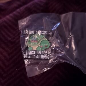 1$ Add On⭐I'm Not Antisocial I Just Prefer To Stay At Home Turtle Pin
